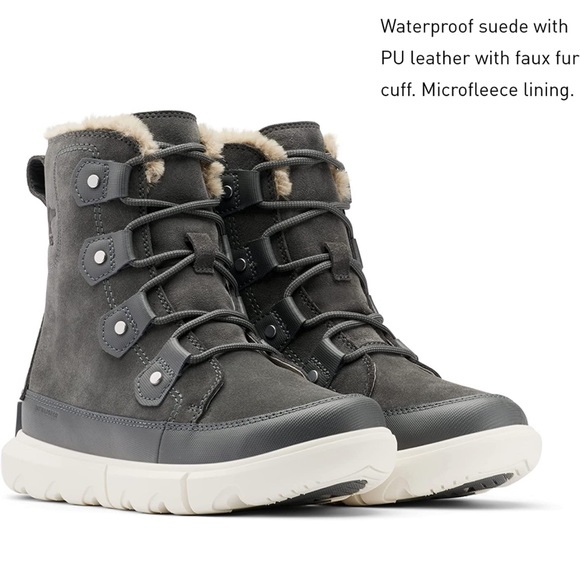Sorel Women's Explorer II Joan Faux Fur Boot — Waterproof Suede Boots - Picture 3 of 8